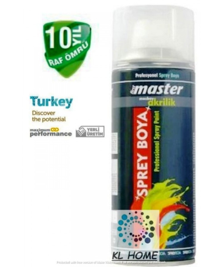 Master Parlak Profesyonel Seri Akrilik Sprey Boya 400ml-10 Yıl Raf Ömrü AK1973-AK570006